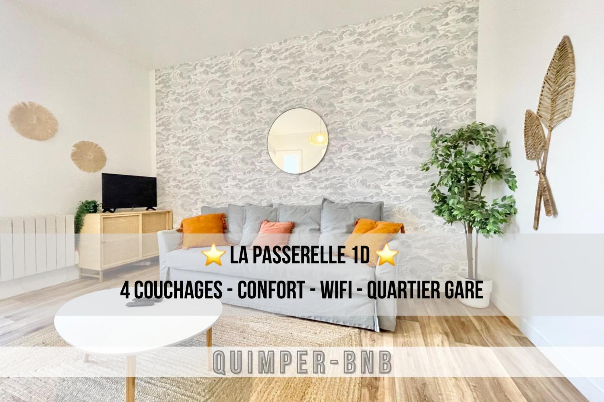 La Passerelle 1D - Quartier Gare - Wifi Quimper Kültér fotó