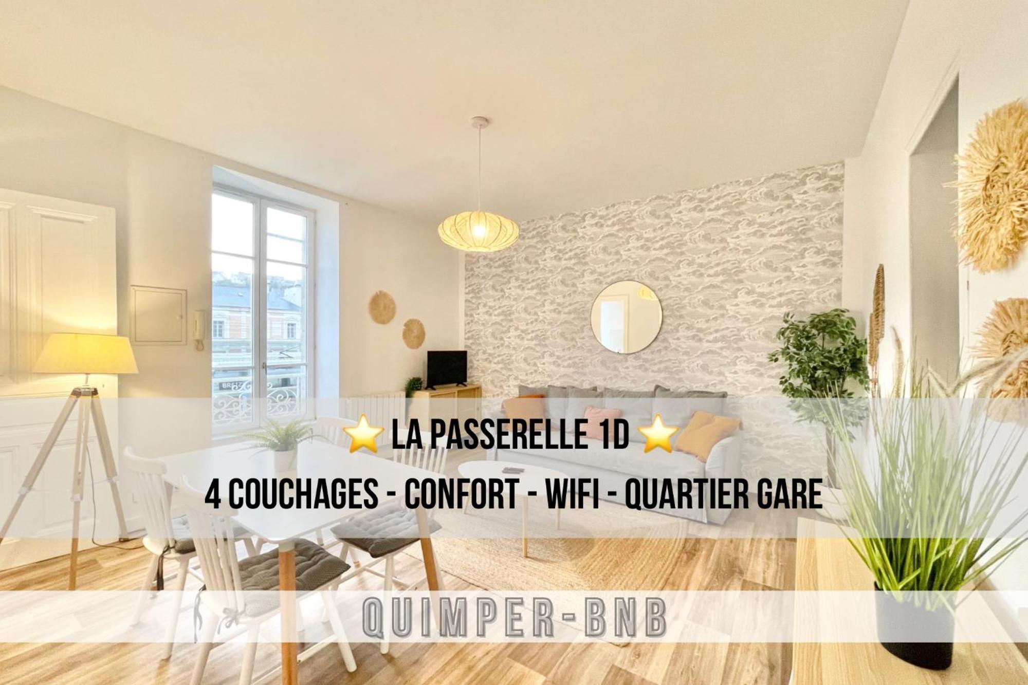 La Passerelle 1D - Quartier Gare - Wifi Quimper Kültér fotó